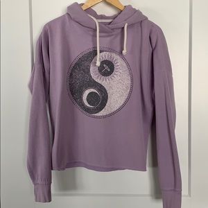 Cropped yin/yang Dragonfly Hot Yoga hoodie